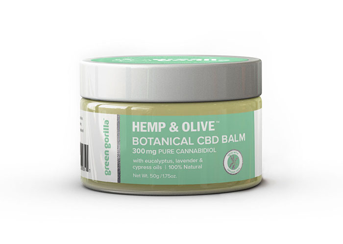 gorilla green botanical cbd balm hemp and olive