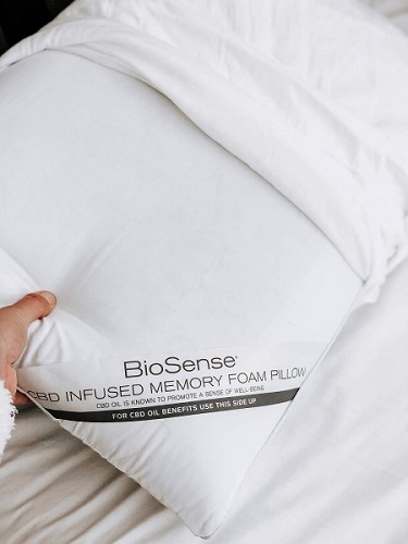 Brookstone CBD Oil-Infused Bed Pillow-CBD products-CBDToday