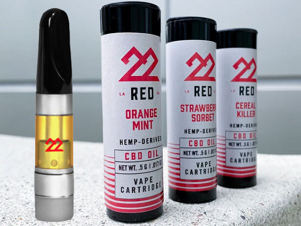 22Red CBD Vape Oil Cartridges-CBD products-CBDToday