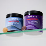 MEDTERRA LAUNCHES GROUNDBREAKING FAST-ACTING WELLNESS GUMMIES Stress and sleep support, ASAP, with Medterra's NEW fast-acting gummies that deliver results within minutes (yep, that quick!) via advanced proprietary nanotechnology.